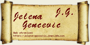 Jelena Genčević vizit kartica